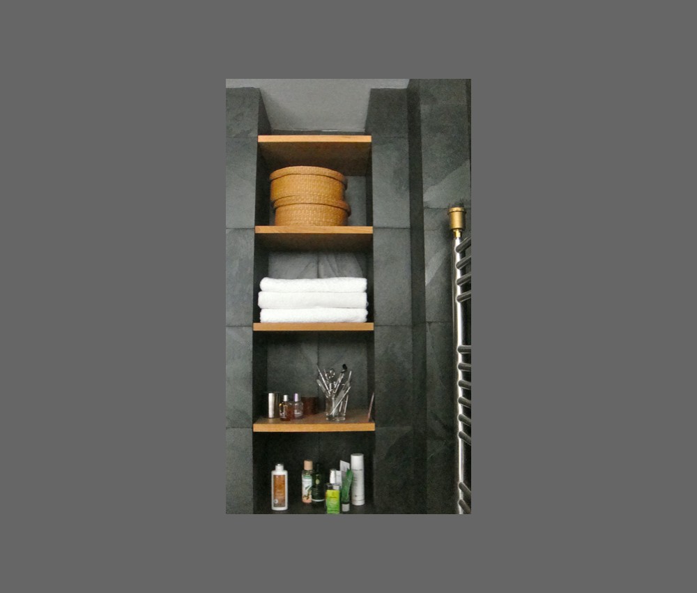 eichenregale ueber wc