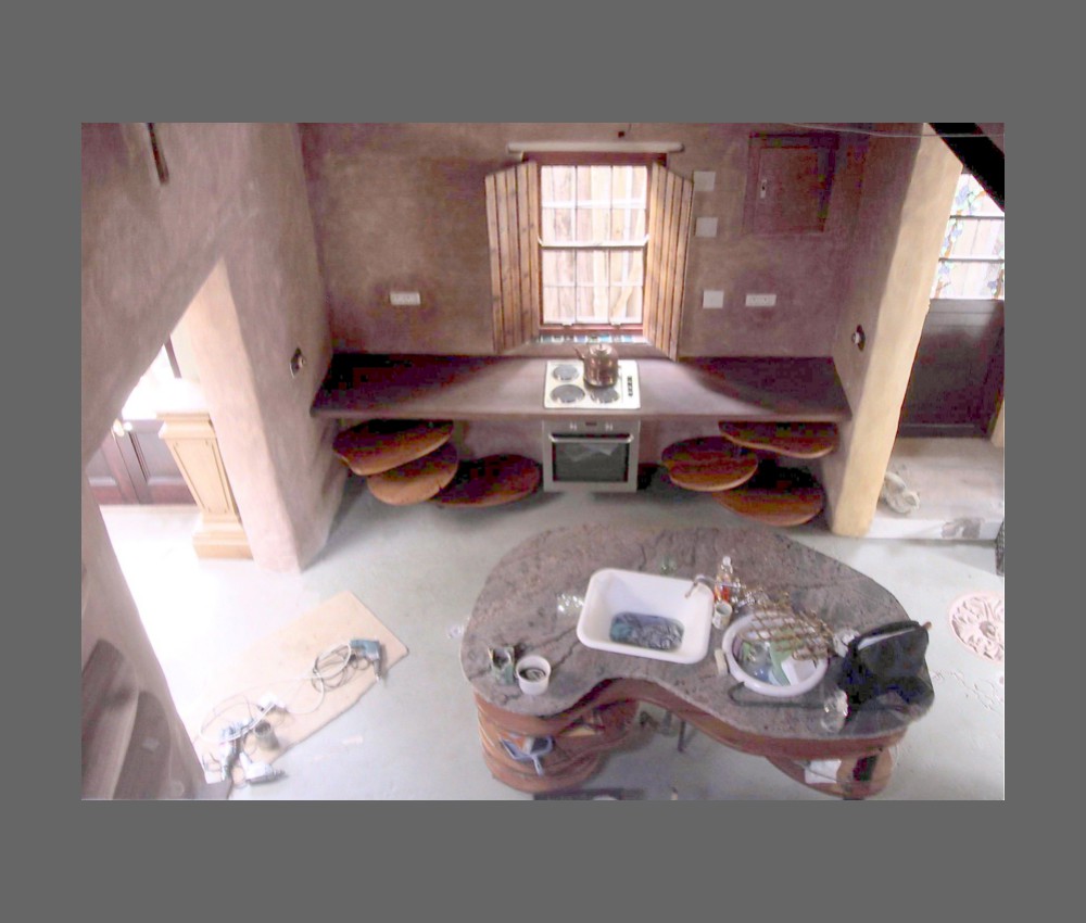 kitchen looking down from attic room