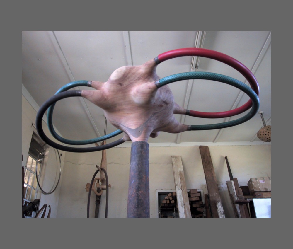 life form rose wood cast iron and rubber pipes 50x120x140