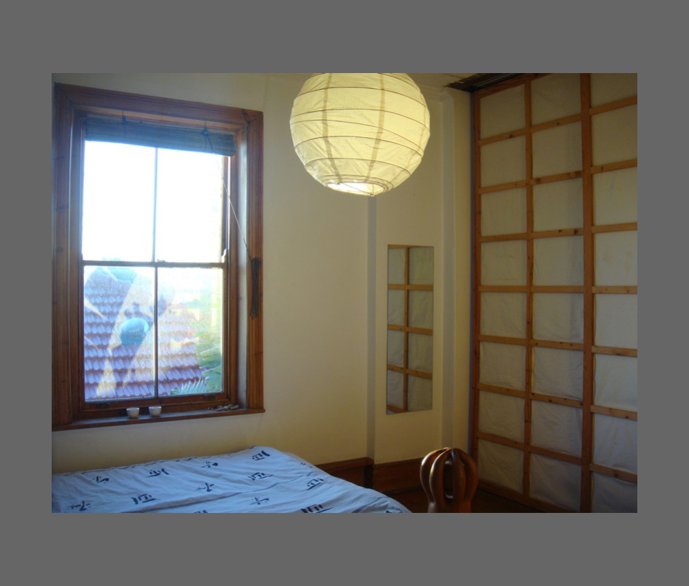 main bedroom with sliding doors