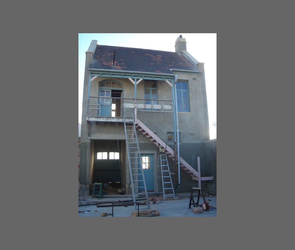 stairs during installation