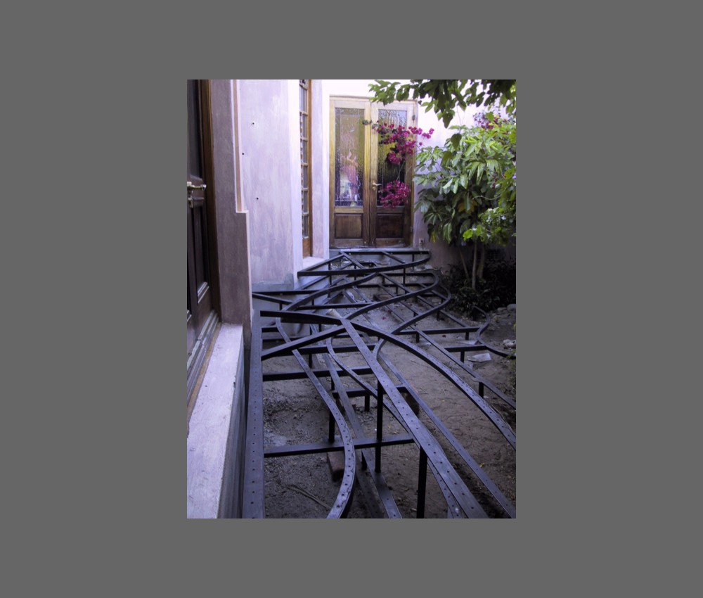 timber terrace during construction 1